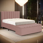 Cabeceira Nashira E Calçadeira Baú Navi 160 Para Cama Queen N