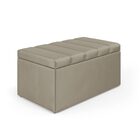 Cabeceira Nashira E Calçadeira Baú Navi 90 Para Cama De Solte