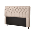 Cabeceira Nirvana Solteiro Suede Bege 90cm Bnn Decor