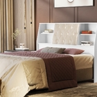 Cabeceira Núbia Casal 1.4 Com Capitonê Branco/bege – Vj Móveis