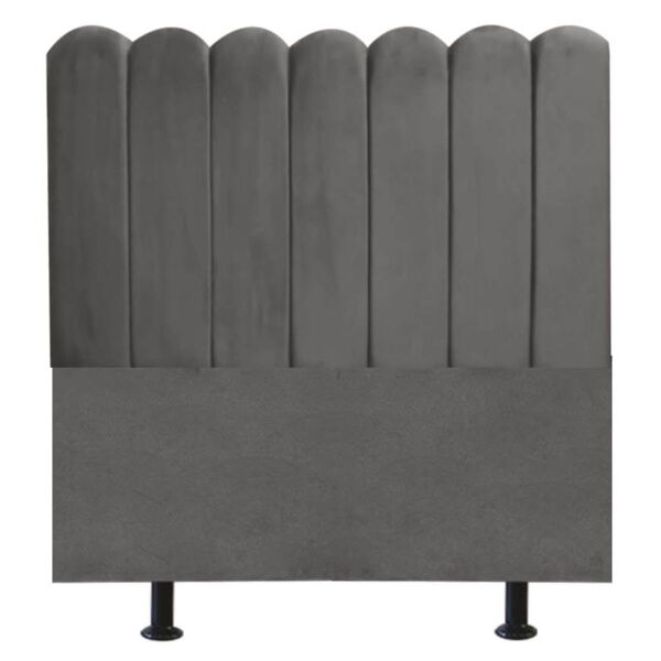 Cabeceira Nuvem Cama Box Casal 140 Cm Alanis Linho Cinza