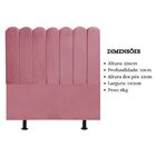 Cabeceira Nuvem Cama Box Casal 140 Cm Alanis Suede Rosa