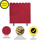 Cabeceira Nuvem Cama Box Casal 140 Cm Alanis Suede Vermelho
