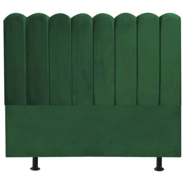 Cabeceira Nuvem Cama Box King 195 Cm Alanis Suede Verde