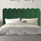 Cabeceira Nuvem Cama Box King 195 Cm Alanis Suede Verde
