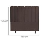 Cabeceira Nuvem Cama Box Queen 160 Cm Alanis Linho Marrom