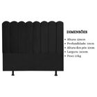 Cabeceira Nuvem Cama Box Queen 160 Cm Alanis Suede Preto