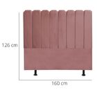 Cabeceira Nuvem Cama Box Queen 160 Cm Alanis Suede Rosê