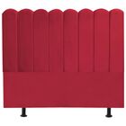 Cabeceira Nuvem Cama Box Queen 160 Cm Alanis Suede Vermelho