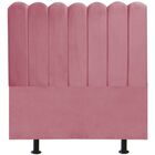 Cabeceira Nuvem Cama Box Solteiro 100 Cm Alanis Suede Rosa