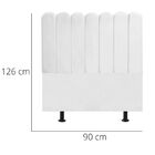 Cabeceira Nuvem Cama Box Solteiro 90 Cm Alanis Suede Branco