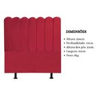 Cabeceira Nuvem Cama Box Solteiro 90cm Alanis Suede Vermelho