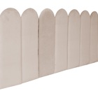 Cabeceira Nuvem Estofada Suede Para Cama Box Bege - Módulo 20