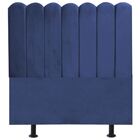 Cabeceira Nuvem Solteiro 100 Cm Alanis Suede Azul Marinho