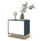 Cabeceira Oceano 60 Madeira Azul com Base e Puxador 60x50x34cm Astral Design