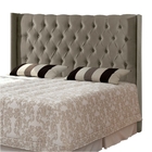 Cabeceira Olive King Sued Cinza