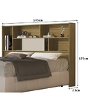 Cabeceira Olivia Casal 1.4 Freijó/off White – Vj Móveis