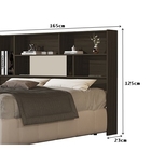 Cabeceira Olivia Queen 1.6 Chocolate/off White – Vj Móveis