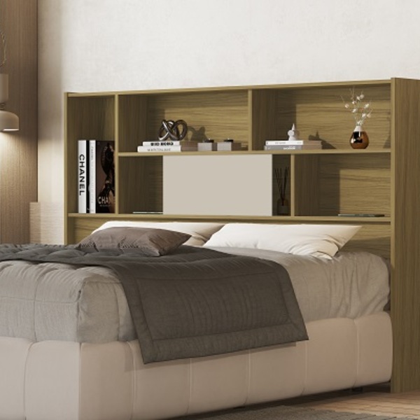 Cabeceira Olivia Queen 1.6 Freijó/off White – Vj Móveis