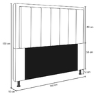 Cabeceira Opala Para Cama Box King 195 Cm Suede Bege M11 - D'