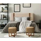 Cabeceira Oslo Casal Em Linho Bonan Cor Bege