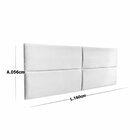 Cabeceira Painel Adesiva Turim 160cm Prata