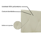 Cabeceira Painel Aquilla Para Cama Box King 195 Cm Corino Beg