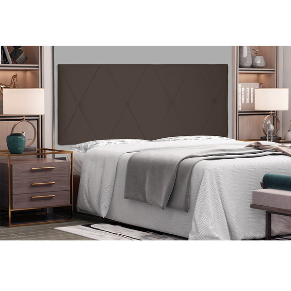 Cabeceira Painel Aquilla Para Cama Box Queen 160 Cm Suede Caf