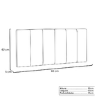 Cabeceira Painel Arizona Para Cama Box Solteiro 90 Cm Corino