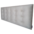 Cabeceira Painel Botonê 15 Suede Liso Bege   Queen   160 X 80