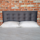 Cabeceira Painel Botonê 15 Suede Liso Cinza  Strass King 195