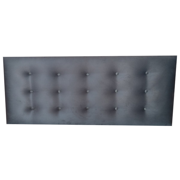 Cabeceira Painel Botonê 15 Suede Liso Cinza Strass Queen   16