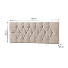 Cabeceira Painel Cama Box Casal 1,40 Capitonê Estofada Paris