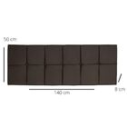 Cabeceira Painel Cama Box Casal 140 Cm Clara Corino Marrom