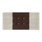 Cabeceira Painel Cama Box Casal 140cm Luca Suede Bege Marrom