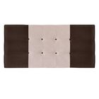 Cabeceira Painel Cama Box Casal 140cm Nina Suede Marrom Bege