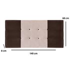 Cabeceira Painel Cama Box Casal 140cm Nina Suede Marrom Bege