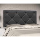 Cabeceira Painel Cama Box Casal King 195cm Ísis Suede Preto