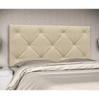 Cabeceira Painel Cama Box Casal King 195cm Suede Bege