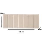 Cabeceira Painel Cama Box King 195 Cm Greta Suede Bege