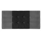 Cabeceira Painel Cama Box King 195cm Nina Suede Cinza Preto