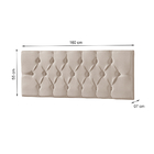 Cabeceira Painel Cama Box Queen 1,60 Capitonê Estofada Paris