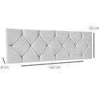 Cabeceira Painel Cama Box Queen 160 Cm Alana Corino Branco