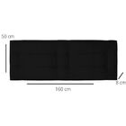 Cabeceira Painel Cama Box Queen 160 Cm Zoe Corino Preto