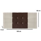 Cabeceira Painel Cama Box Queen 160cm Luca Suede Bege Marrom