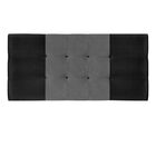 Cabeceira Painel Cama Box Queen 160cm Luca Suede Preto Cinza