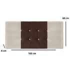 Cabeceira Painel Cama Box Queen 160cm Nina Suede Bege Marrom