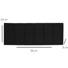 Cabeceira Painel Cama Box Solteiro 90 Cm Clara Corino Preto