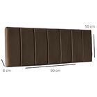 Cabeceira Painel Cama Box Solteiro 90 Cm Greta Veludo Marrom