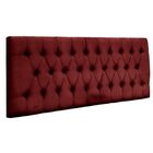 Cabeceira Painel Cama Casal 138 Cm Imperatriz Suede Vermelho